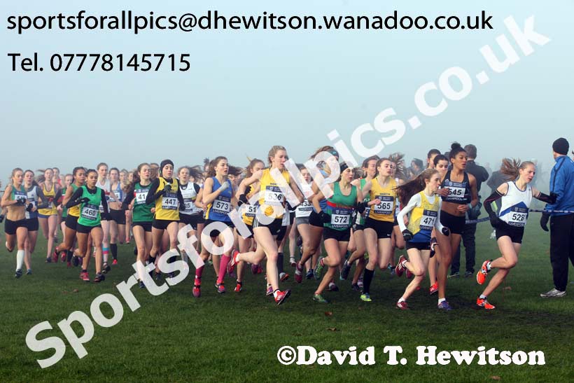 Womens under-17s and Juniors, European Cross Country Trials, Sefton Park, Liverpool. Photo: David T. Hewitson/Sports for All Pics